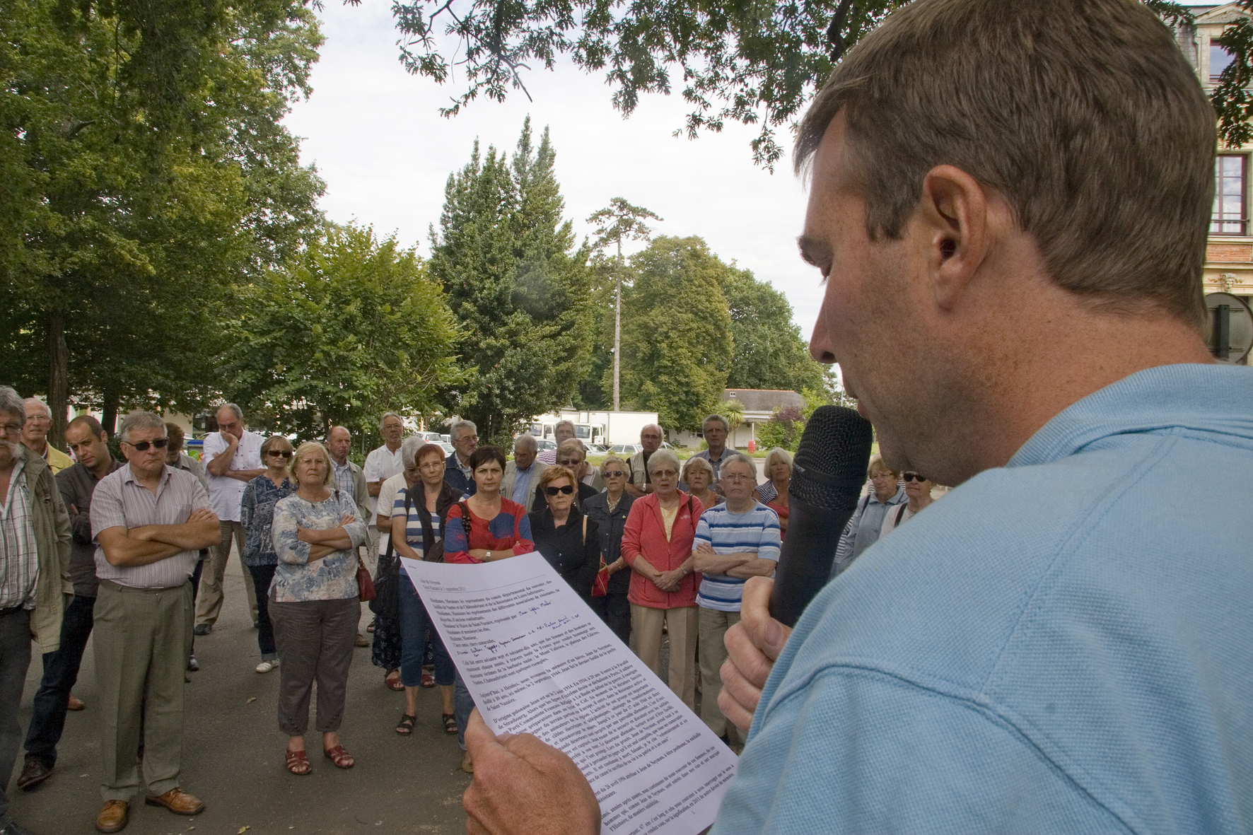 Yvon Renévot en allocution. © Photo Patrice Morel - 20110903-6847.
