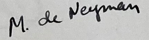 Signature <p>Sur l'acte de mariage de Jean, son frère, et <a href='http://www.collectif-jeandeneyman.fr/VOGEL-Natalie.html' class="spip_in">Nathalie VOGEL</a>.</p>© Archives départementales du Bas-Rhin (cote 4E482_1054)