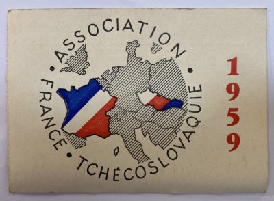 Carte de l'Association France Tchécoslovaquie <p>Recto 1959</p>