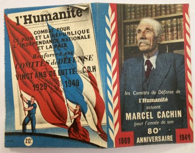 L'Humanité <p>Carte du Comité de défense - Recto</p>