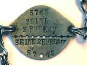 Gourmette militaire de Jean - Classe 1934