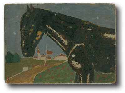 Peinture faite par Jean De Neyman à l'âge de 10 ans environ. <p>La matière picturale semble être de l'acrylique sur carton</p>© Fonds Dominique de Neyman - Collection <acronym title="Patrice Morel">P.M.</acronym>